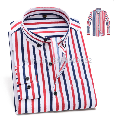 Men shirts men's striped long-sleeved shirt men's long-sleeved shirt men's casual long-sleeved shirt shirt