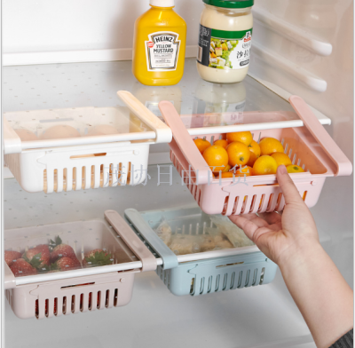 Refrigerator plastic storage basket food and beverage drawer storage box kitchen sundry storage basket