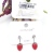 S925 silver needle strawberry earring copper plated genuine gold set 4A zircon simple fashion high quality accessories