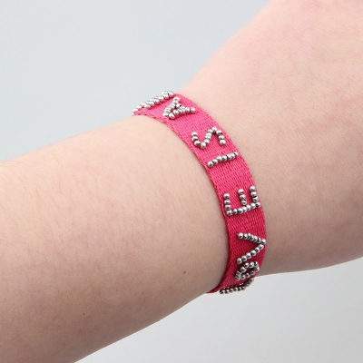 Hand-sewed rice bead bracelet bracelet