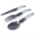 Is suing portable folding spoon stainless steel folding knife and fork spoon picnic three - piece tableware wholesale, black