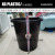 Dustbin plastic round waste can black color kitchen bathroom rubbish storage basket simple style waste bin paper bucket
