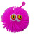 Luminescent ball bristly eye dense hair flash ball vent ball children's soft rubber toys wholesale
