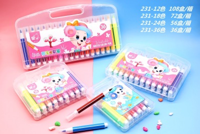 Manufacturers direct high quality soft tip washable watercolor pens for children art painting pen set 12 color 18 color 2436 color