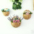 Creative ecru corn husks hand-woven imitation flower basket wall hanging home decoration gifts