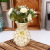 Manufacturers wholesale handmade cane woven plastic flower basket table top round-mouth plastic flower arranger home decoration
