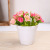 Creative resin color plastic flower pot circular potted garden flower pot flower flower basin home decoration