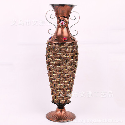 Seat vase flower cane vase iron cane flower basket flower basket handmade vase
