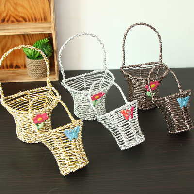 Garden of restoring ancient ways of tie yi flower basket hangs act the role of 2 pieces of sitting room balcony wall wall hangs bar cafe adornment