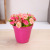 Creative resin color plastic flower pot circular potted garden flower pot flower flower basin home decoration
