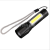 Cross-border hot mini strong light flashlight outdoor lighting mini flashlight USB charging focus flashlight