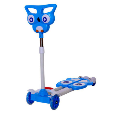 Children's frog scissor bike scooter twister wheel pedal flash scooter owl 3-8 years old