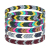 Rainbow Arrow Shape Spray Paint Hematite Bead Tile Bead Bracelet