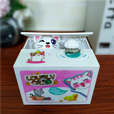 New cat piggy bank hot style creative cartoon baby money eating money cat money piggy bank cross-border