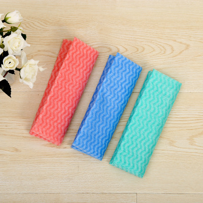 6-Piece Cleaning Cloth Spunlace Non-Woven Cleaning Cloth 30 * 60cm Oil-Free Disposable Rag Household Scouring Pad