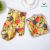 Tropical Fruit Microwave Oven Gloves Mat Two-Piece Set High Temperature Resistant Thermal Insulation Protective Gloves Kitchen Supplies Wholesale