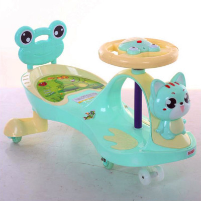 Children 1-3 - year - old four - wheel silent universal roller - skidding swing car yo-yo