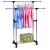 Stainless steel retractable single drying rack floor folding indoor and is suing the parallel bars cool hanging drying 