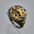 Rongyu Wish Cross-Border Hot Sale Men's Gold-Plated Two-Color Ring Domineering Creative Chinese Dragon Bright Black Gold Hand Ornament