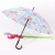 Export Hot Sale 10K Flower Cloth Straight Pole Umbrella Imitation Wood Curved Handle Umbrella