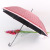 Women's Elegant Sunny Umbrella Classical Simple Flower New Flower Umbrella Straight Rod Leather Curved Handle Black Plastic Umbrella for Both Sunny and Rainy