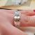 Rongyu Cross-Border Hot Plated 925 Silver Cross Two-Color Love Ring European and American Fashion High-End Wedding Diamond Ring