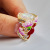 Rongyu Ornament Cross-Border Hot New Enamel Opal Painted Ring European and American Popular Flower Party Ring Female