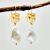 Rongyu Korean Style Simple and Natural Special-Shaped Pearl High-End Earrings European and American Fashion Plated 14K Asian Gold Graceful Earrings