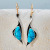 Rong Yuomei Creative Little Swan Inlaid Turquoise Earrings Luxury Plated 925 Antique Silver 14K Gold Color Separation Earrings