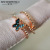 Rongyu Lazada Cross-Border New Arrival Creative Blue Butterfly Shape Ring Micro-Set Zirconium Diamond Lovers Love Essential