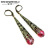 Rongyu Wish Hot Sale New Long Eardrop Jewelry Flower Vintage Luxury Green Austrian Crystal Earrings