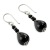 Rongyu Wish New Korean Style Fashionable Black Natural Stone Water Drop Earrings Best Seller in Europe and America Vintage Thai Silver Earrings