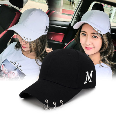 Sun hat ladies wear ring baseball cap embroidery M iron ring men's hat wholesale