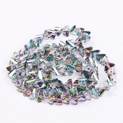 Grade A High Quality Special-Shaped Plating Color Glass Crystal Beads Triangle Multi-Color Optional DIY Accessories Loose round Beads