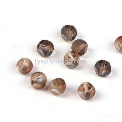 New Special-Shaped Glass Crystal Ball Beads Multi-Color Optional Loose round Beads Cut Crystal Ornament Accessories