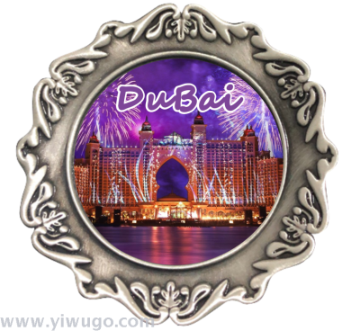 Burj DUBAI burj khalifa hotel refrigerator adhesive silver foil design to sample custom