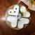 Creative fruit plate Chinese tracing line ceramic fruit platter heart-shaped doge with cover snack seed snack plate combination