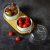 Baked cake pudding mug glass lid cake bowl plate dessert bowl fresh fruit dessert plate
