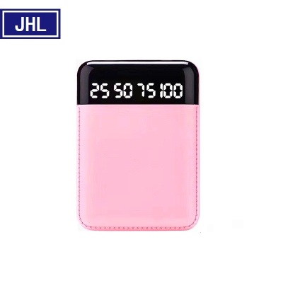 New style with display leather charging gem gem 10000 ma square mobile power supply gift logo customized.