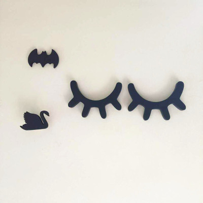 Ins Nordic three-dimensional simulation lovely eyelash wall paste creative children room wall decoration