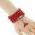 8 mm Red Turquoise Bead Buddha Bracelet Set