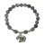 8 mm Natural Map Stone Bead Men Bracelet Set With Elephant Charm 