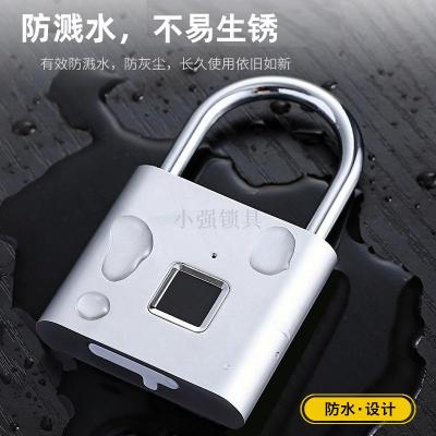 Smart padlock amazon hot-selling waterproof case zipper gym locker door electronic password fingerprint padlock