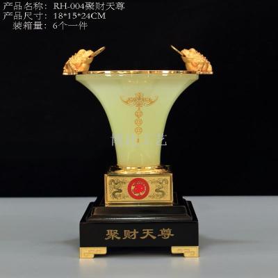 Boda glass jade gather wealth tianzun gather wealth crafts creative office living room gather wealth decoration