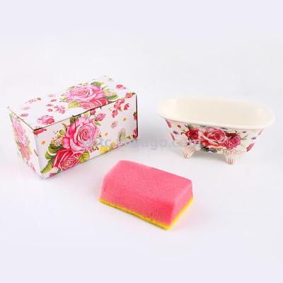Ceramic asphalt soap box bathroom shelf soap holder household daily creative personality storage and finishing products