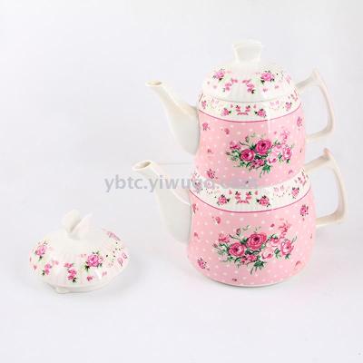 English afternoon tea set household filter red teapot coffee pot with two LIDS