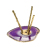 Natural Agate Slices Cake Stand with Gold Trim
