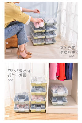 The Manufacturers direct high could be stacked with transparent plastic shoe box and thickened with dustproof breathable storage box