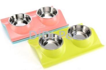 pet bowl plastic bowl stainless  steel bowl pet supplies