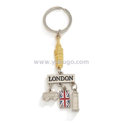London London bridge police bus a chain of key chains tourist souvenir pendants